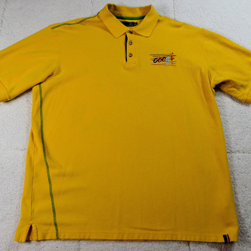 Coogi Yellow Hip Hop Shirt 2XL XXL